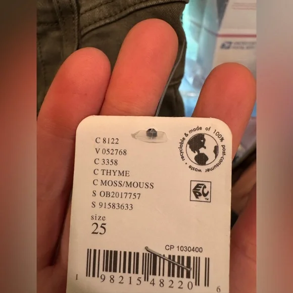 NWT Free People We The Free Libre Wide-Leg Jeans - thyme green - 25 - Picture 9 of 10